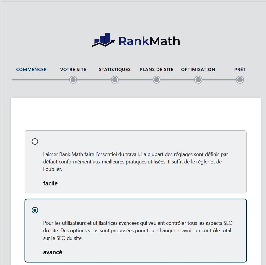 RankMath Assistant configuration - Partie 1